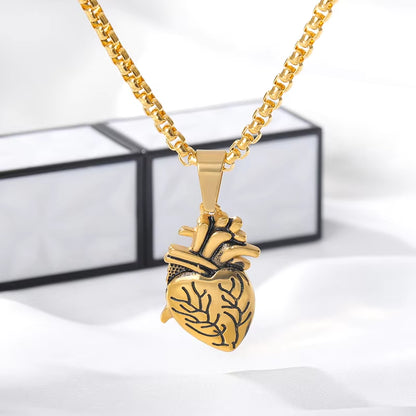 Puzzle Jewelry Couple Collares Anatomical Heart Necklace Women Valentine Day Gift