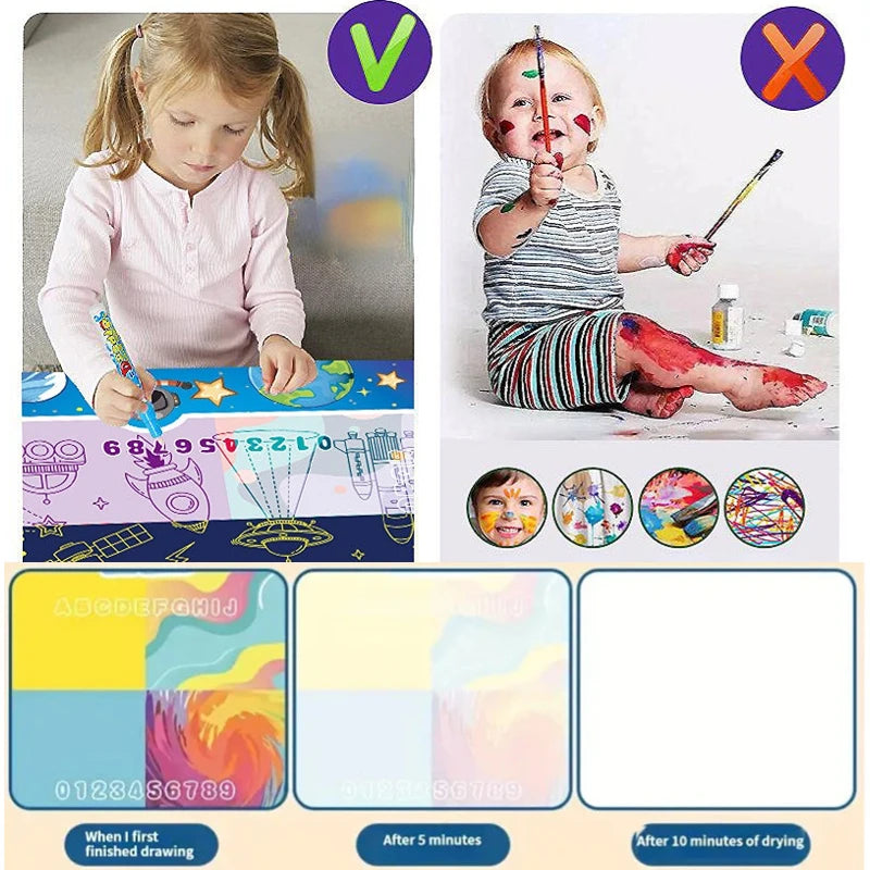 Mess Free Reusable Water Magic Mat for Kids