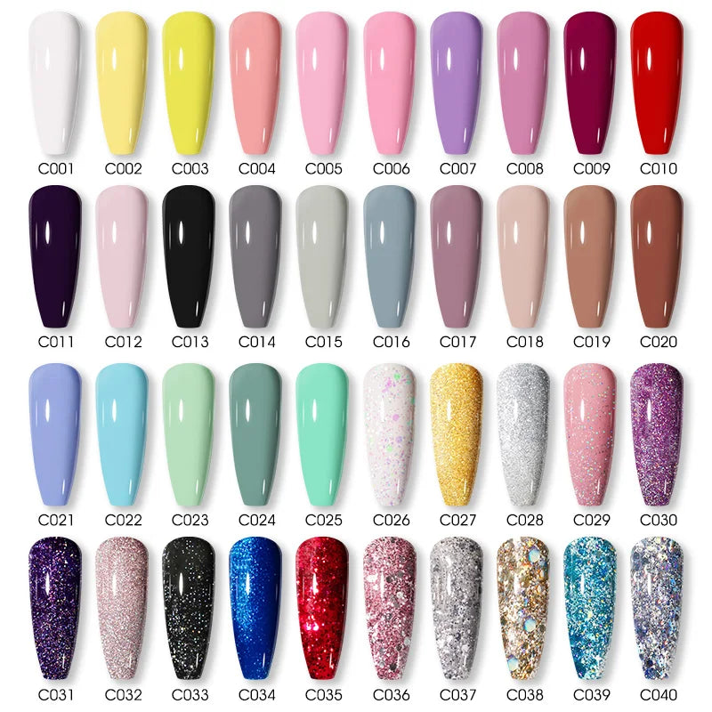 Nail Polish 15ml Hybrid Varnish Manicure Need UV LED Nail Art Base Top Coat Gel Nail Polish Glitter