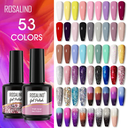 Nail Polish 15ml Hybrid Varnish Manicure Need UV LED Nail Art Base Top Coat Gel Nail Polish Glitter