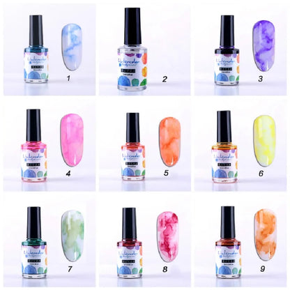 Nail Polish DIY Watercolor Nail Ink Blooming Gel Smoke Smudge Varnish Manicure Nail Art Decoration Marble Effect Esmalte De Uñas