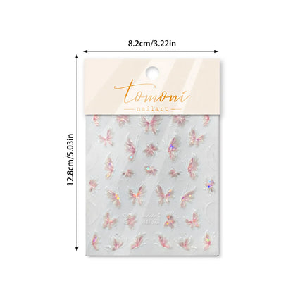 Butterfly Nail Stickers / Butterfly Nail Art Stickers for Parties Wedding Dating