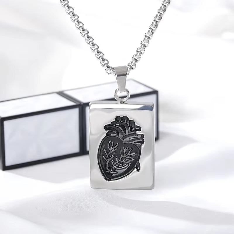 Puzzle Jewelry Couple Collares Anatomical Heart Necklace Women Valentine Day Gift