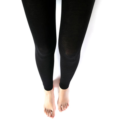 1 Pack - Black Thermal Leggings for Women Microfiber Soft Stretchy Full Winter Warm Tight Leggings